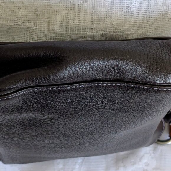 COACH Chelsea Pebbled Brown Leather Turn Lock Small Bag Handbag Purse D06S-10130 - Picture 7 of 11